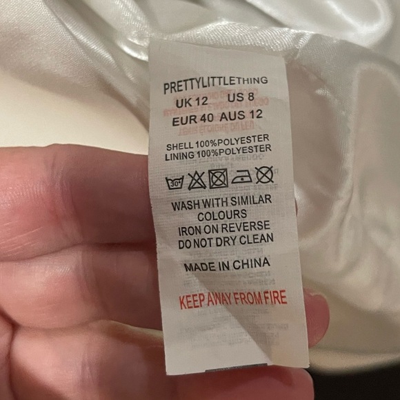 Pretty Little Things White Blazer Dress Gold Buttons, Size 8 - Picture 7 of 15